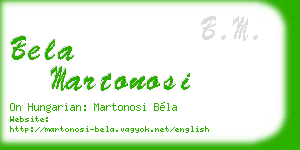 bela martonosi business card